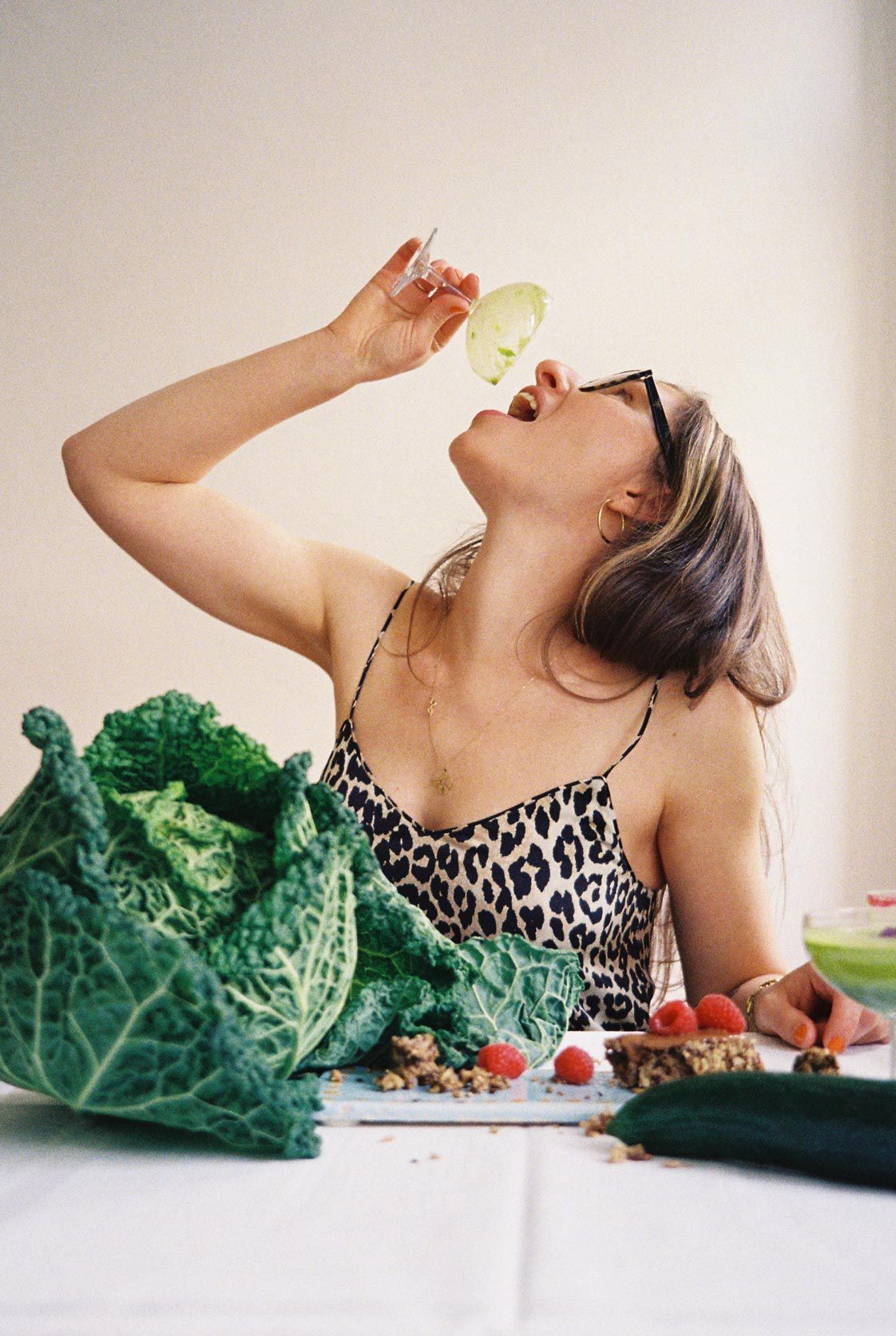 nutrilicous ist so lecker, dass Michelle das Glas bis zum letzten Tropfen leert